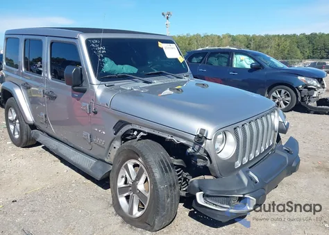 2020 Jeep Wrangler Unlimited Sahara z USA, uszkodzony, nr VIN 1C4HJXEN7LW149651